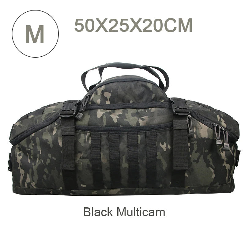 LQARMY 3 Way Duffle Bag With Backpack Crossbody Shoulder