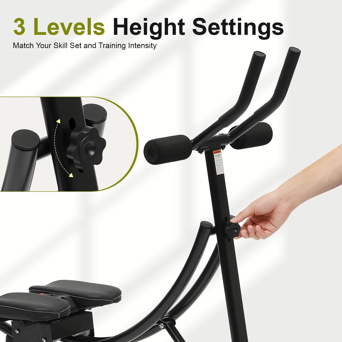 Ab Machine With LED Display, 330lbs Capacity, Foldable Home Gym