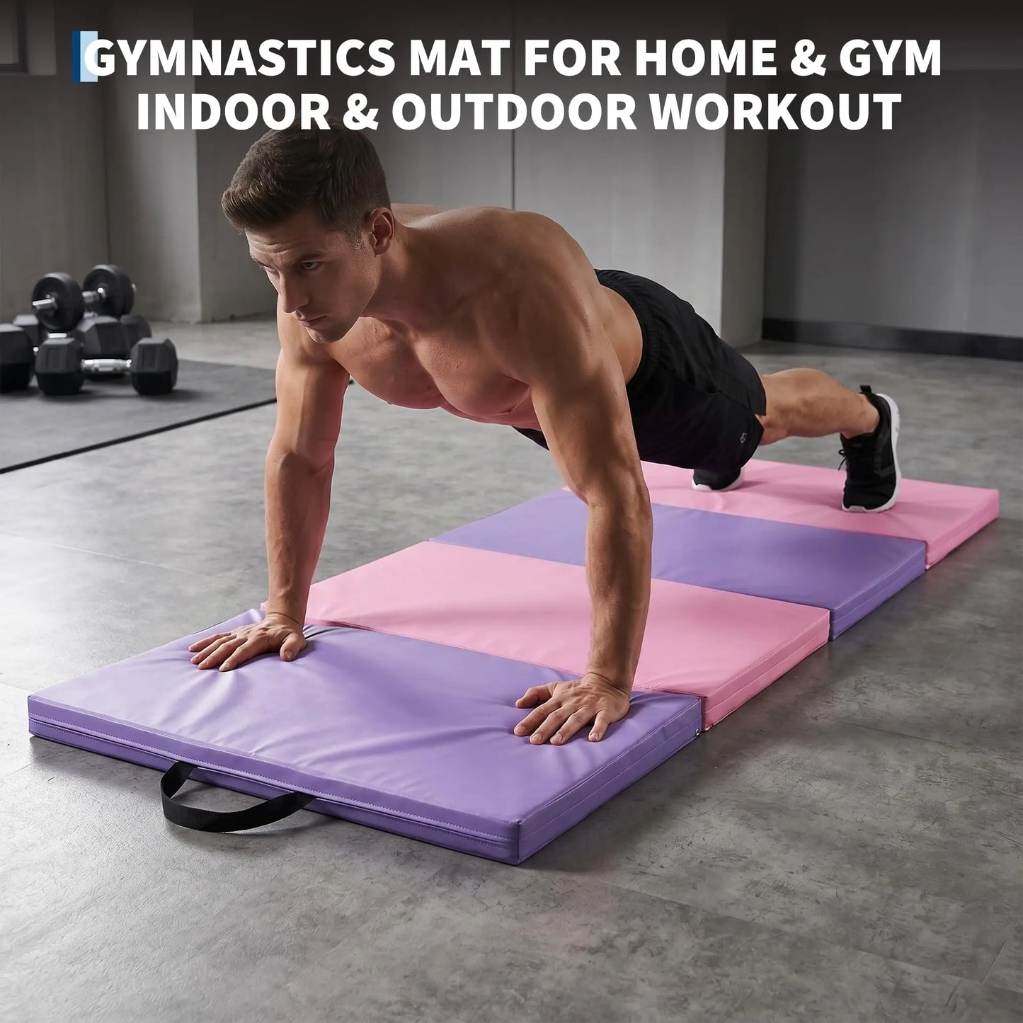 HiMISS Foldable Gymnastics Mat For Home Gym Yoga And Training