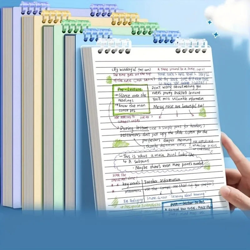 Refillable Spiral Notebook With Tearable Pages For Notes And Planning