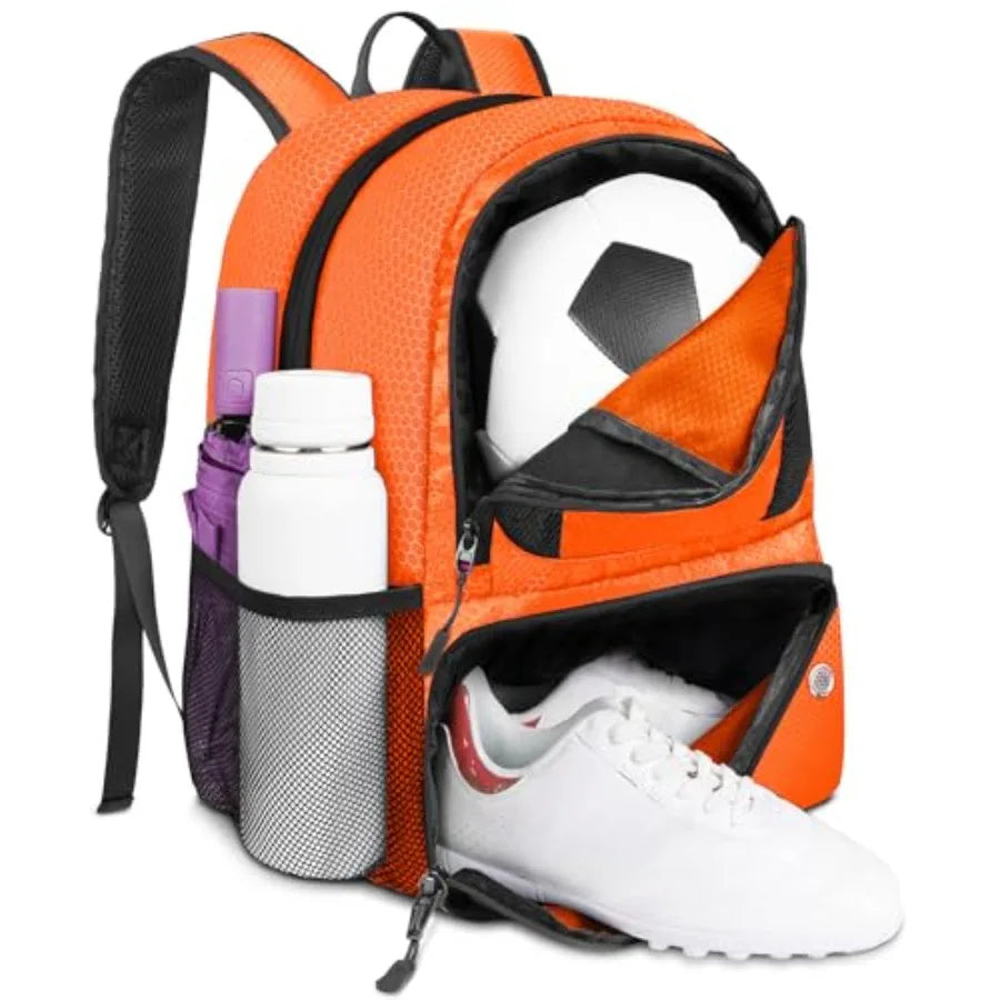 Soccer Backpack, with Ball Holder, Water resistant Sport Equipment Bags Fit Basketball Volleyball Football