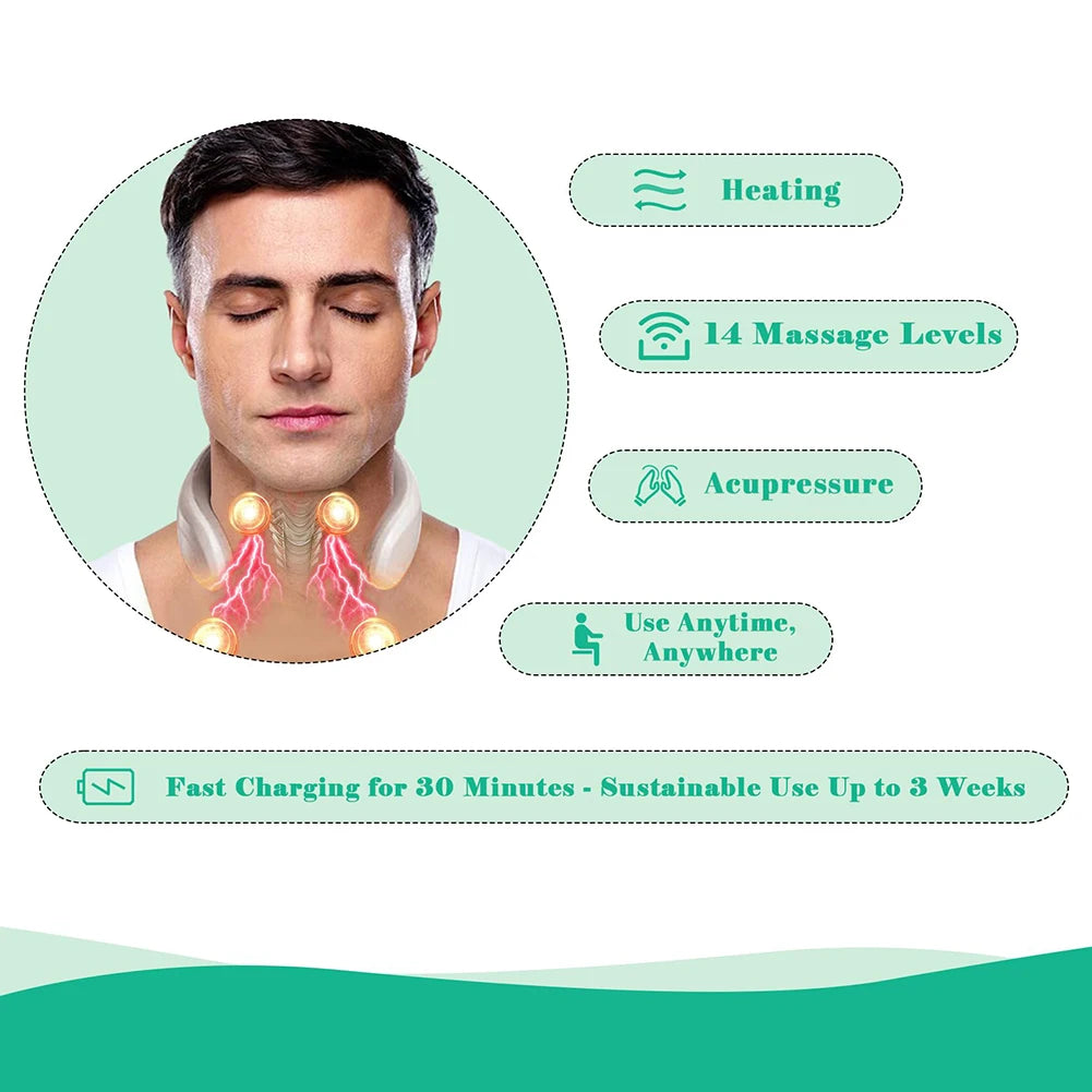 Portable Four Heads Back Massager USB Rechargeable