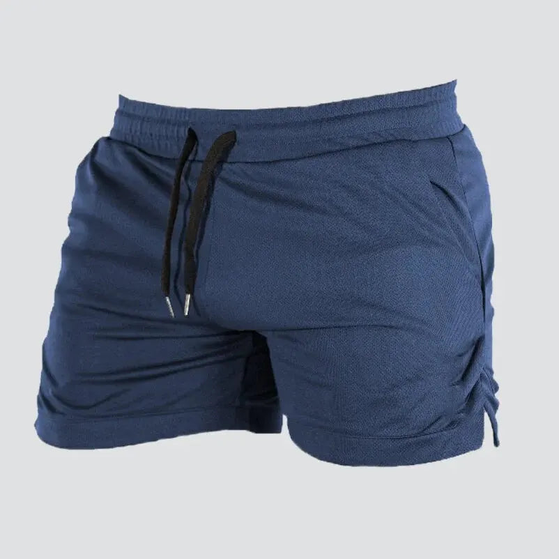 Casual Men Summer Fitness Shorts With Elastic Waist And Pockets