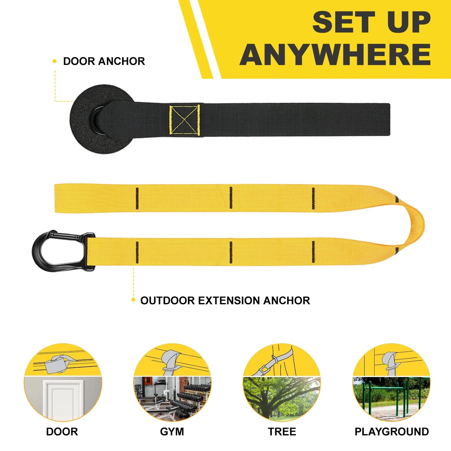 YFAZ Suspension Resistance Training Kit With Door Anchor