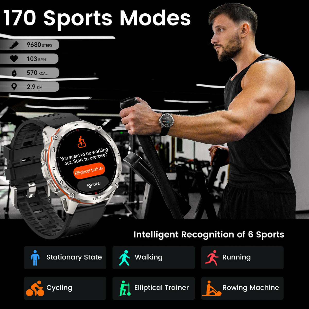 KOSPET TANK T3 Ultra GPS Rugged Fitness Smartwatch For Men