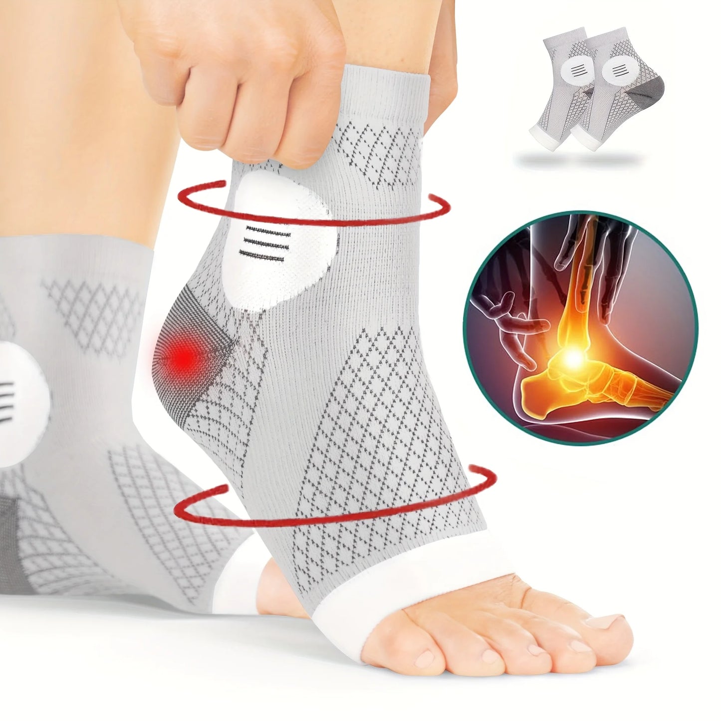 Compression Socks With Arch Support Open Toe For Neuropathy