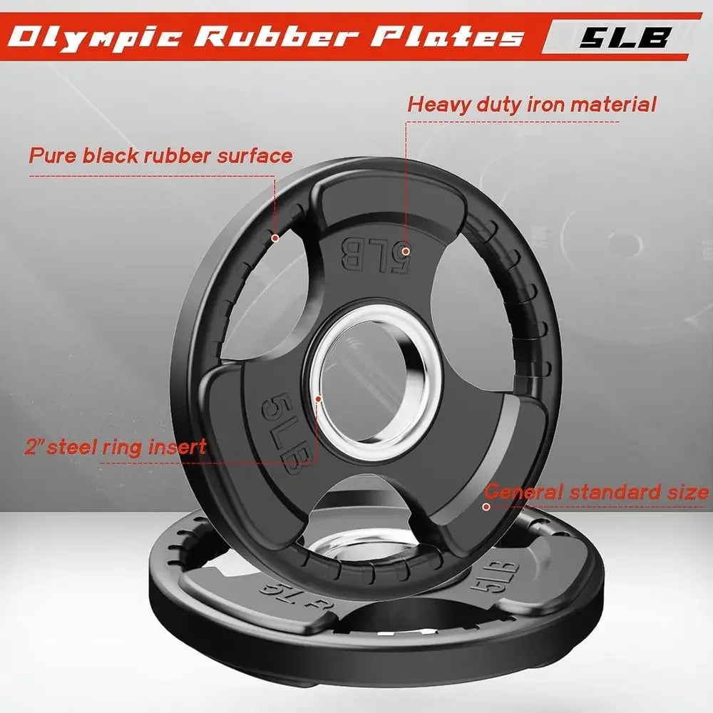 Premium Rubber Grip Weight Plates For Strength Training