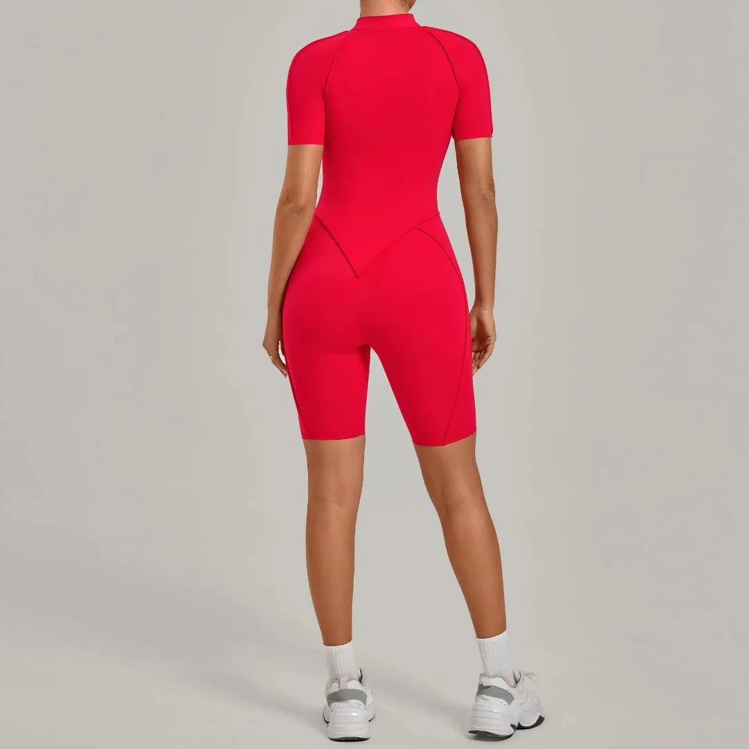 NANLUAN Women's Yoga Jumpsuit Half Zip Bodysuit for Workout