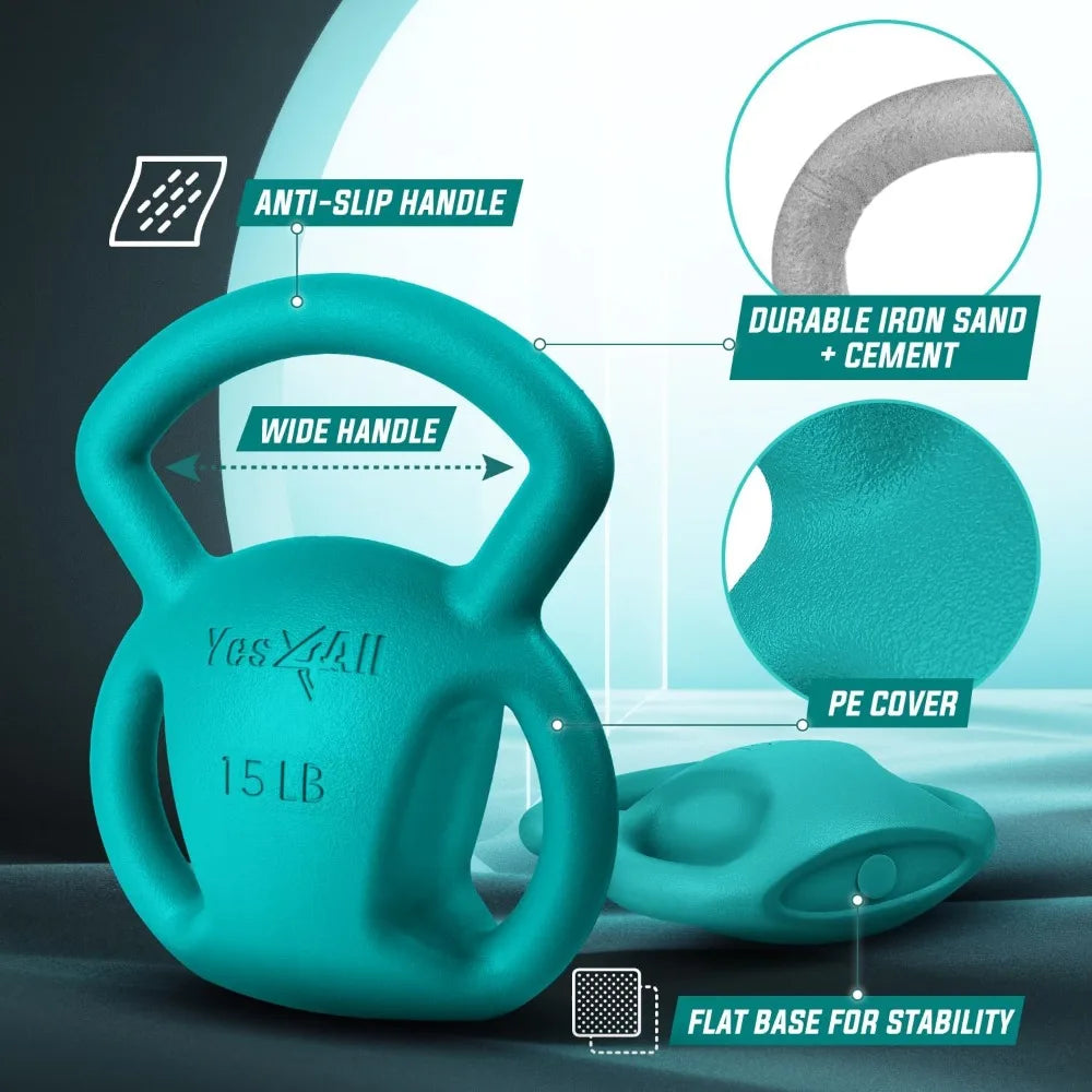 Yes4All Kettlebell For Strength Training With Wide Grip Handle Home Gym