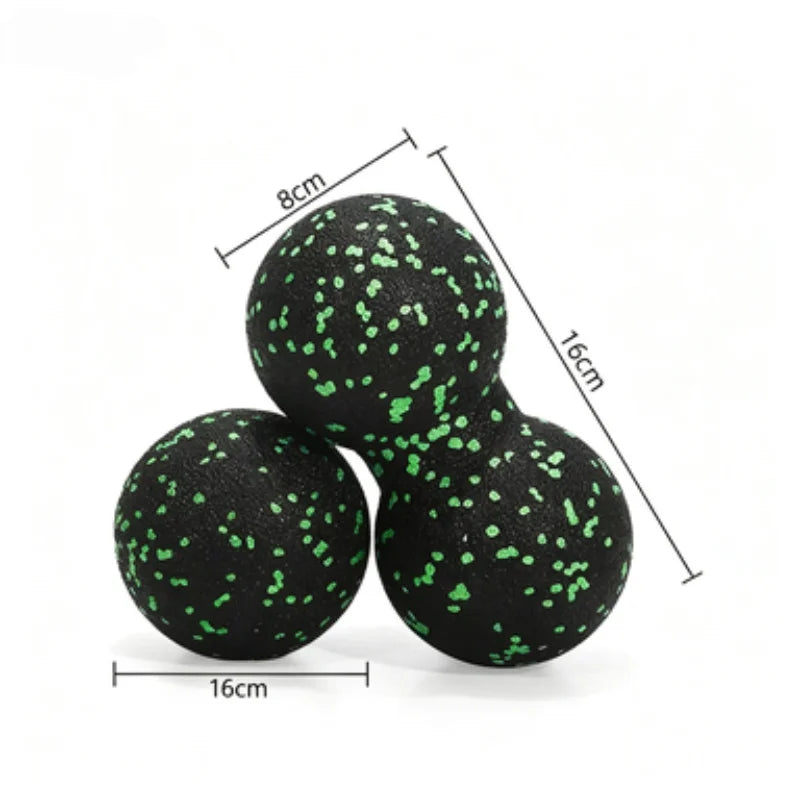 Peanut Massage Ball, High Density Fascia Ball. Great for Yoga, Fitness & Lacrosse, Ease Muscle Soreness and Body Aches