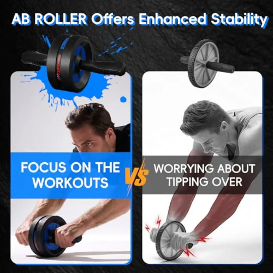 Ab Roller Wheel For Abs Workout With Knee Pads Core Training Equipment