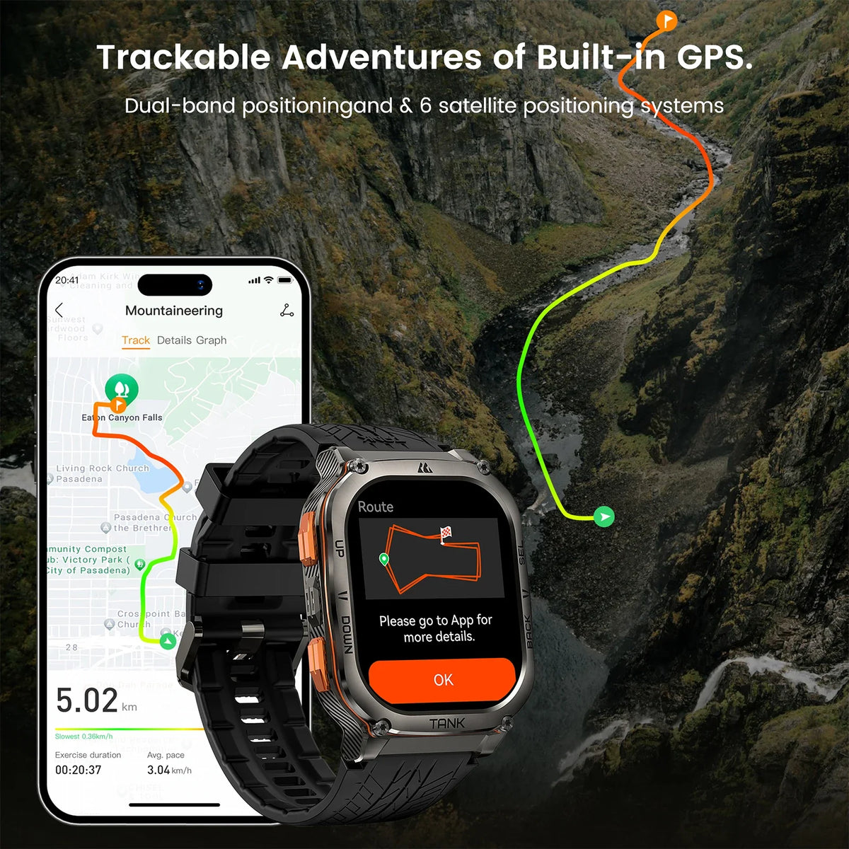 KOSPET Tank M3 Ultra GPS Smartwatch With Health Monitoring