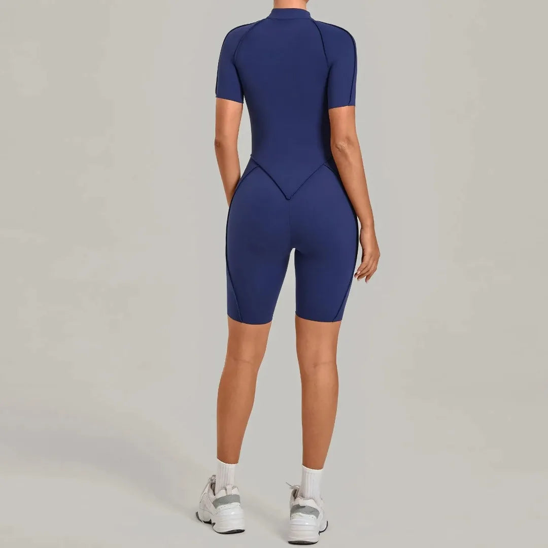 NANLUAN Women's Yoga Jumpsuit Half Zip Bodysuit for Workout