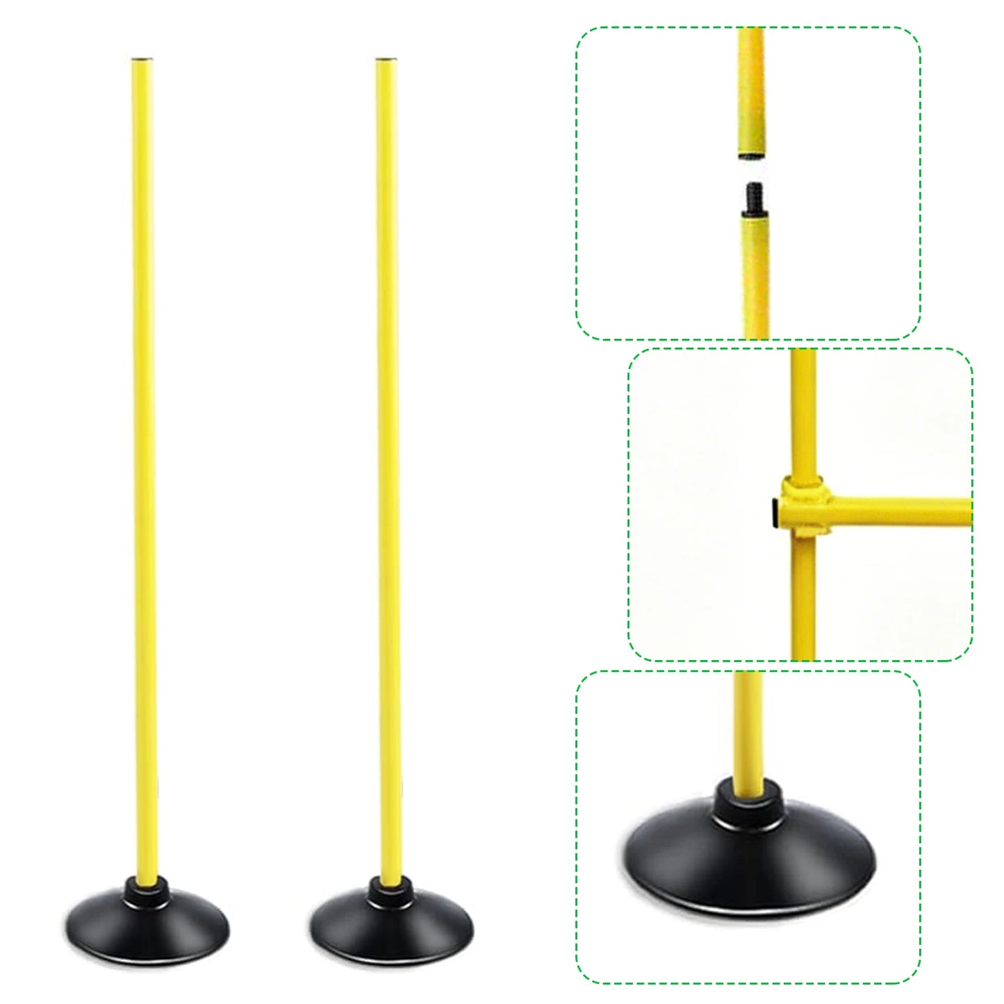 2 Pack Adjustable Speed Training Hurdles And Basketball Slalom Poles