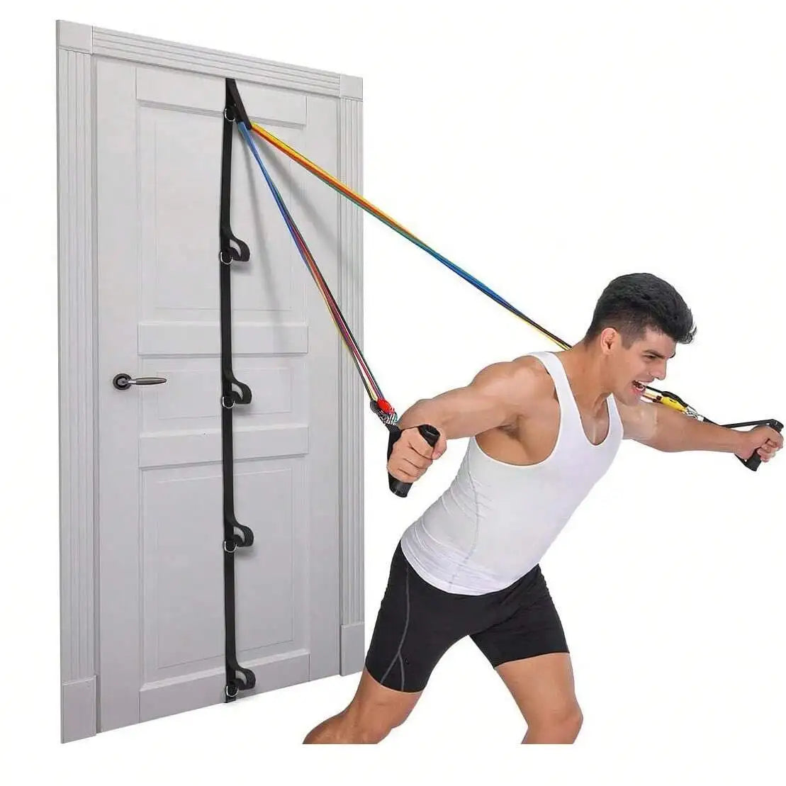 Door Resistance Band No Drilling Required Home Gym Fitness Accessory