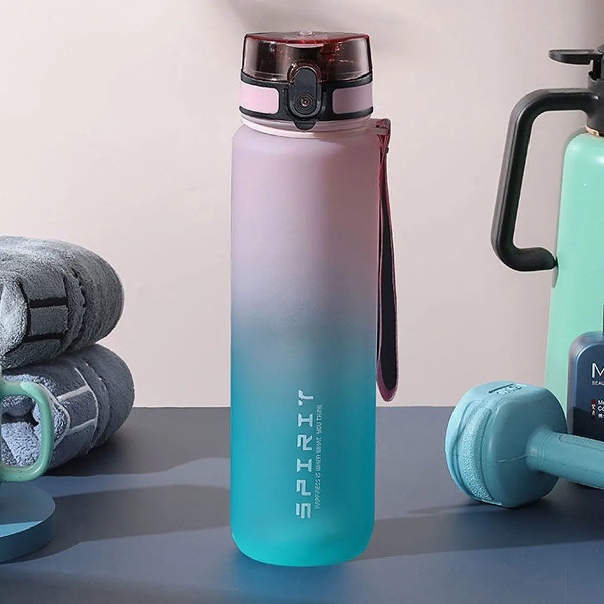WIFEFUN Gradient Water Bottle Eco Friendly Outdoor Gym