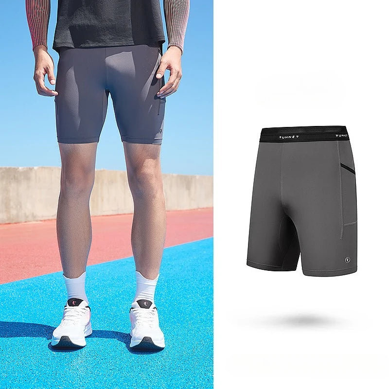 QIAODAN Marathon Men's Stretch Breathable Knit Training Shorts