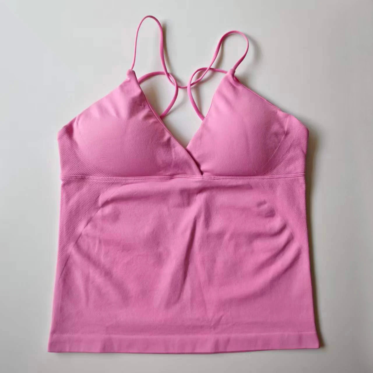 NCLAGEN Vision Twist Front Longline Top Women Seamless Yoga Tank