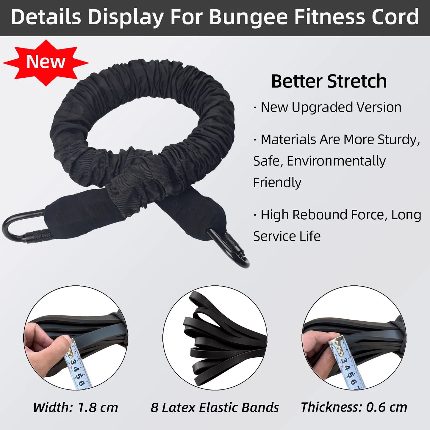 Prior Fitness Heavy Duty Bungee Resistance Training Cord