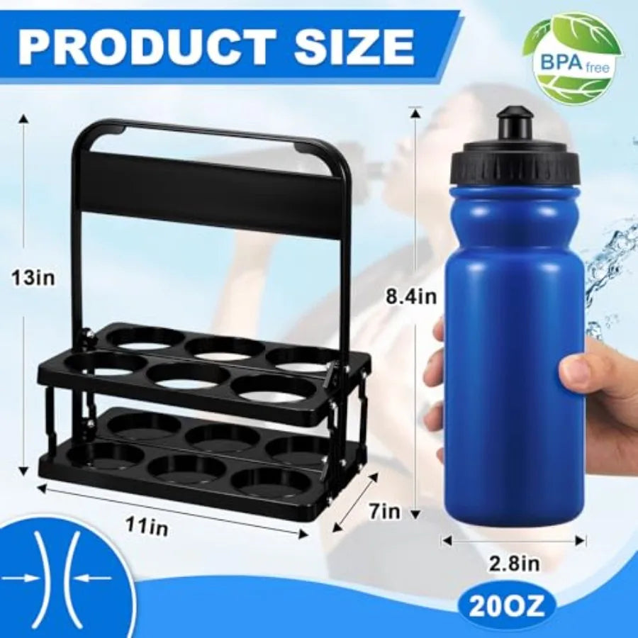 Water Bottle Carrier With Strap And Lid For Sports Use