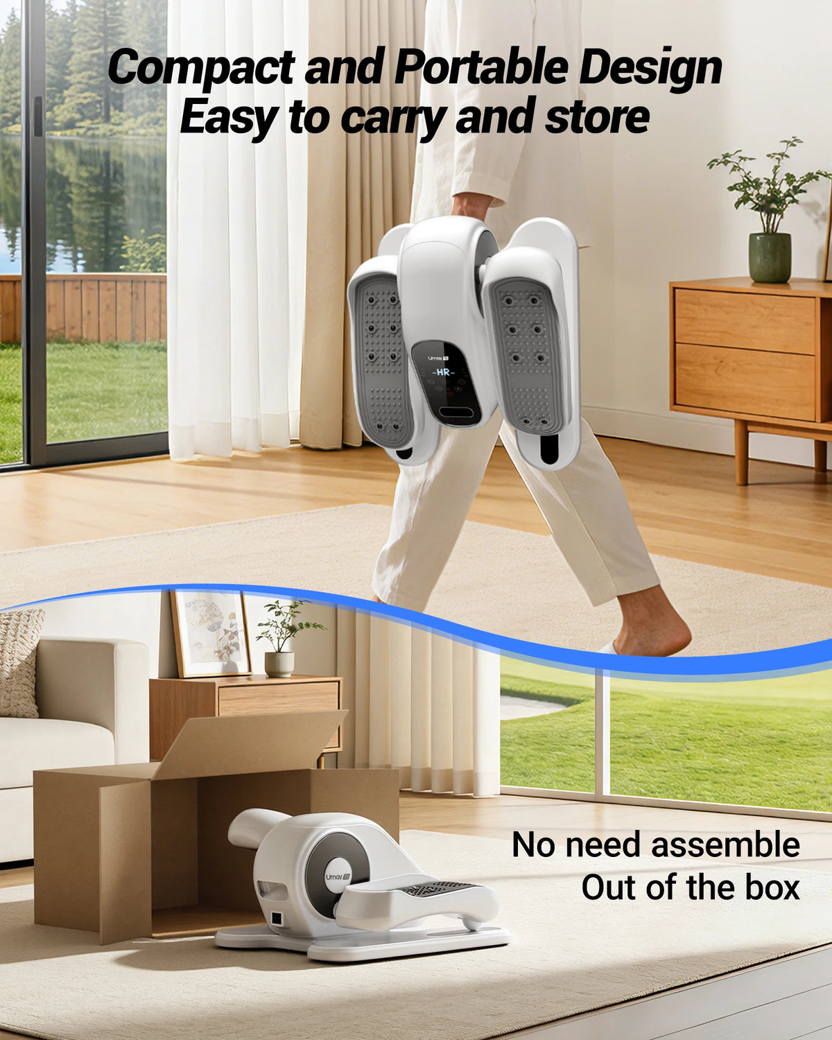 UMAY Electric Under Desk Elliptical With Remote Control