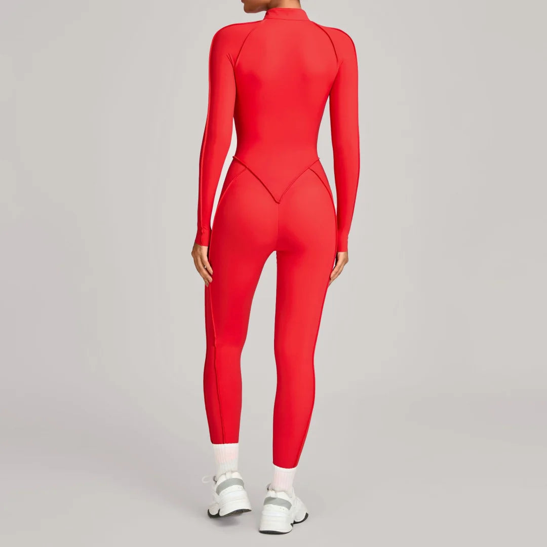 NANLUAN Women's Yoga Jumpsuit Half Zip Bodysuit for Workout
