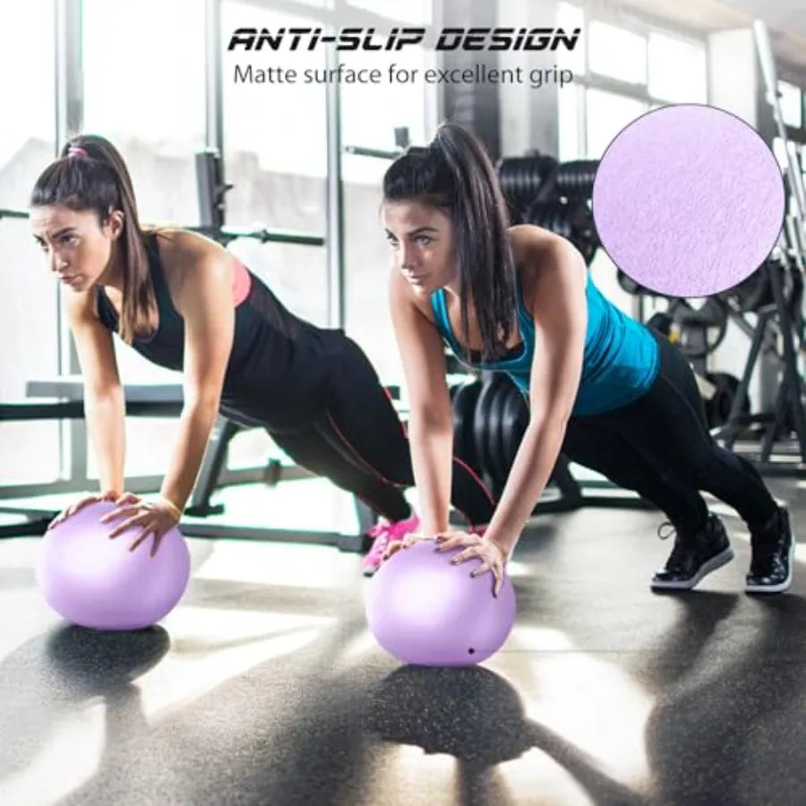 Soft Pilates Exercise Ball With Inflation Straw For Yoga Fitness