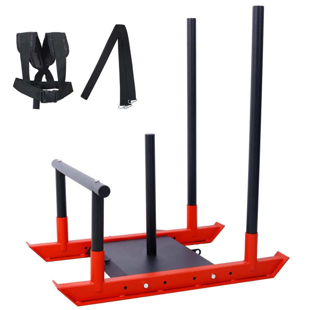 Ye Weight Sled - Fitness & Strength Training Equipment for Muscle Building & Explosive Power, Speed Training, Heavy-Duty, Compatible with 1" & 2" Weight Plates