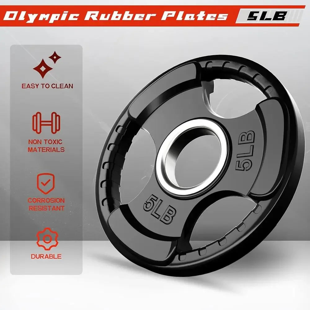 Premium Rubber Grip Weight Plates For Strength Training