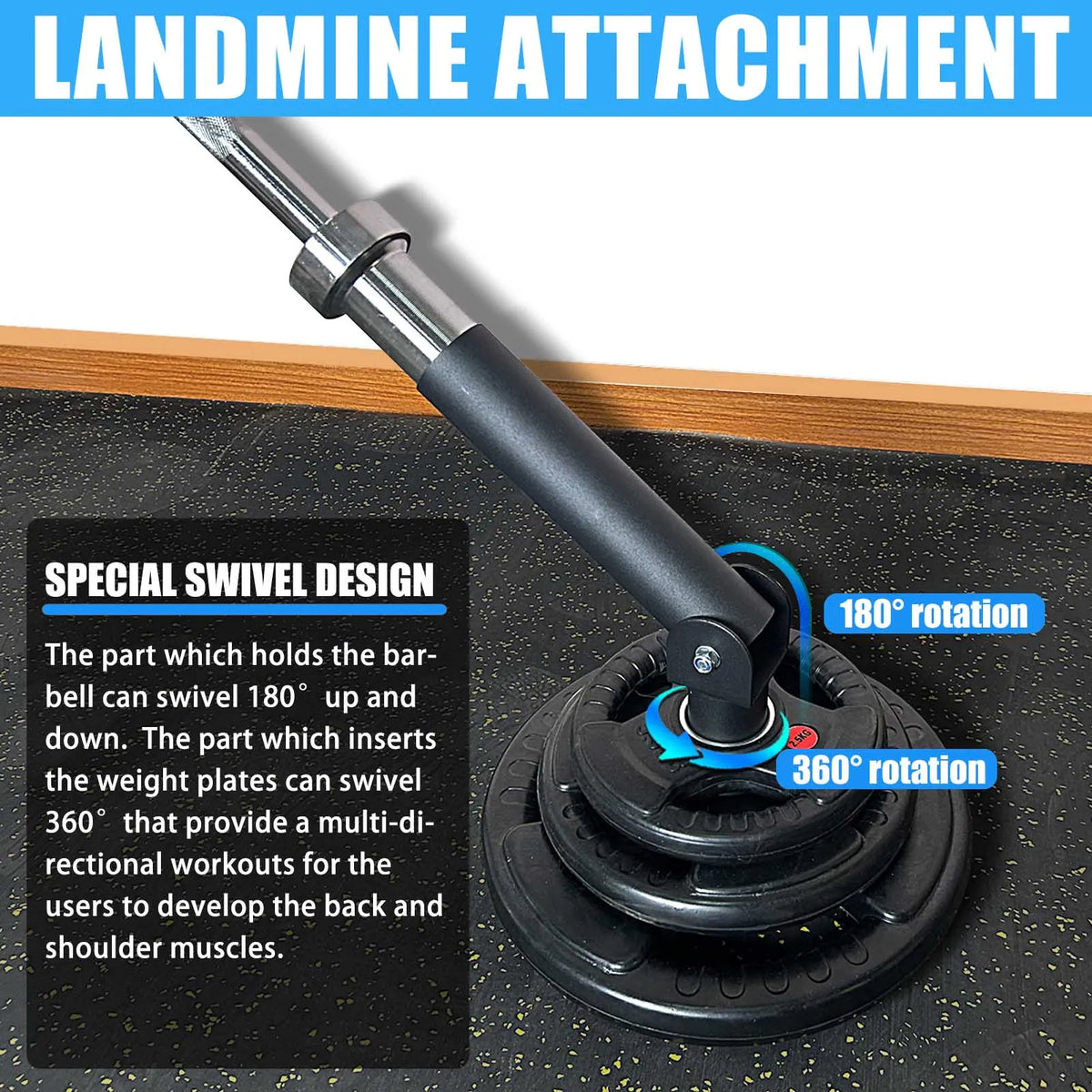 MARSAFIT T Bar Row Landmine Attachment for Strength Training