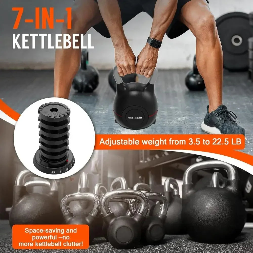 Ergonomic Adjustable Kettlebell Set For Home Strength Training Exercises