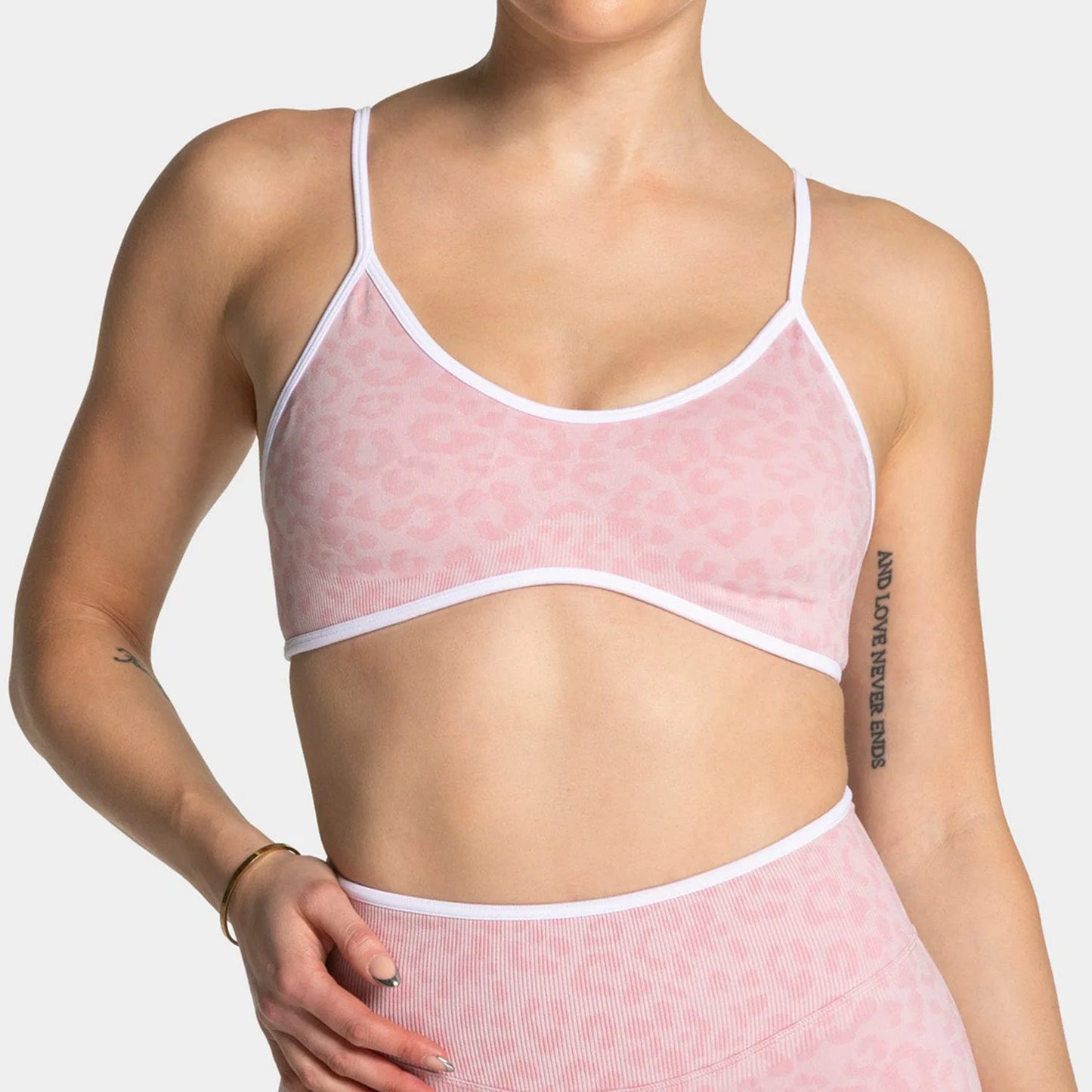 Everwanted Leopard Print Yoga Set Racerback Sports Bra High Waisted Leggings