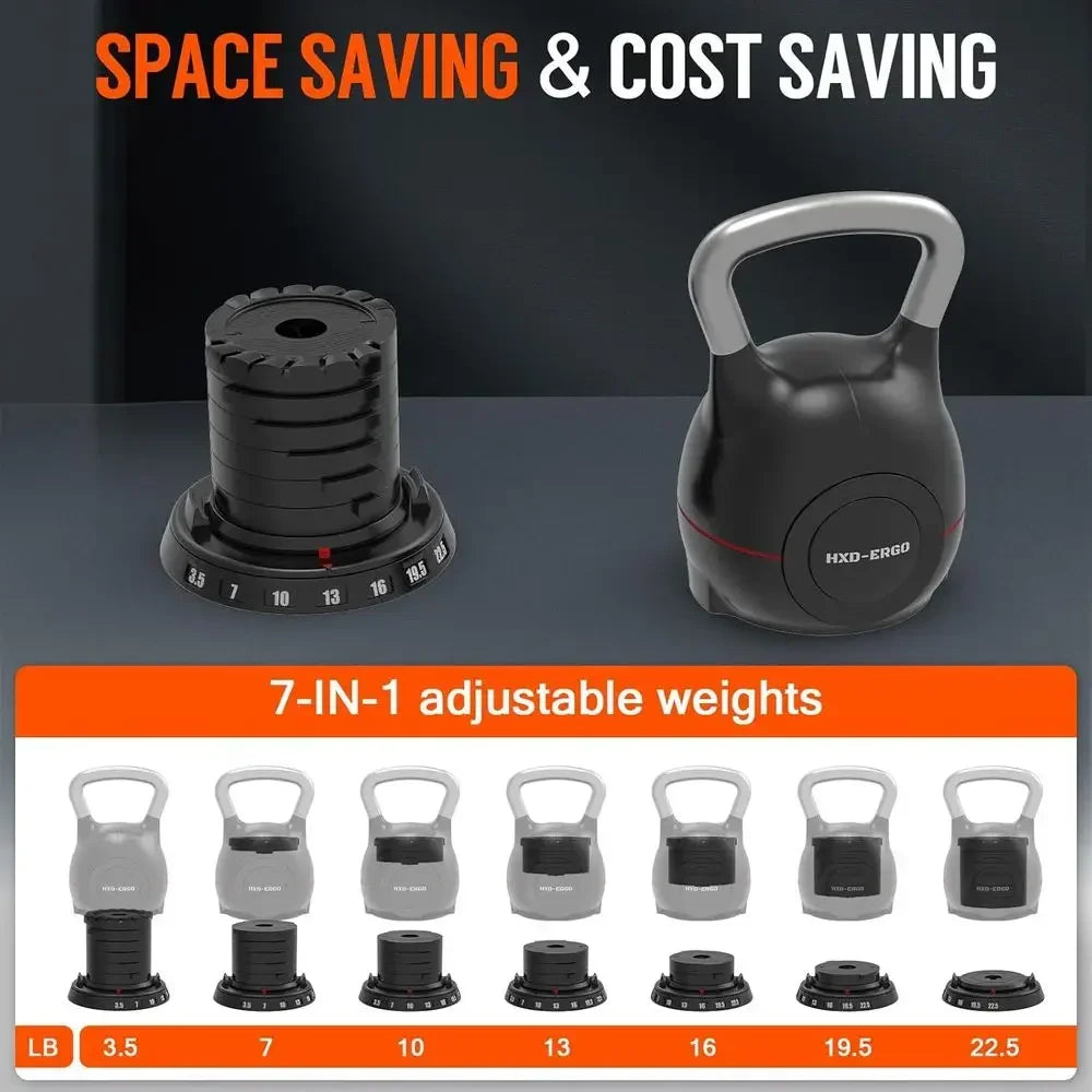Ergonomic Adjustable Kettlebell Set For Home Strength Training Exercises