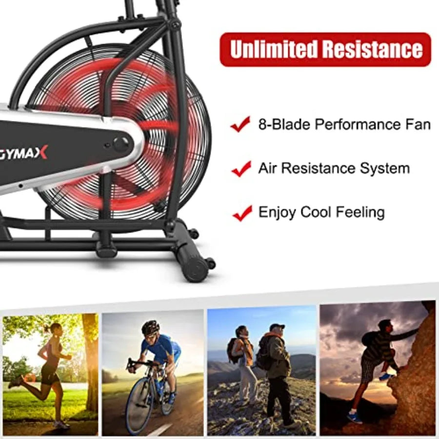 Upright Exercise Bike With Phone Holder For Home Gym Cardio