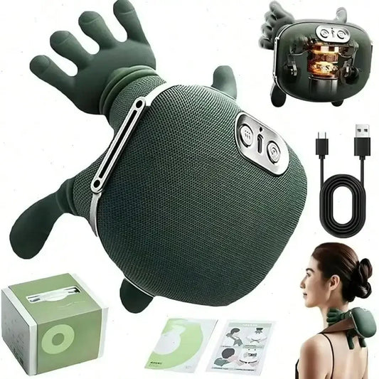 Wireless 4D Shiatsu Neck And Shoulder Massager With Heat Therapy