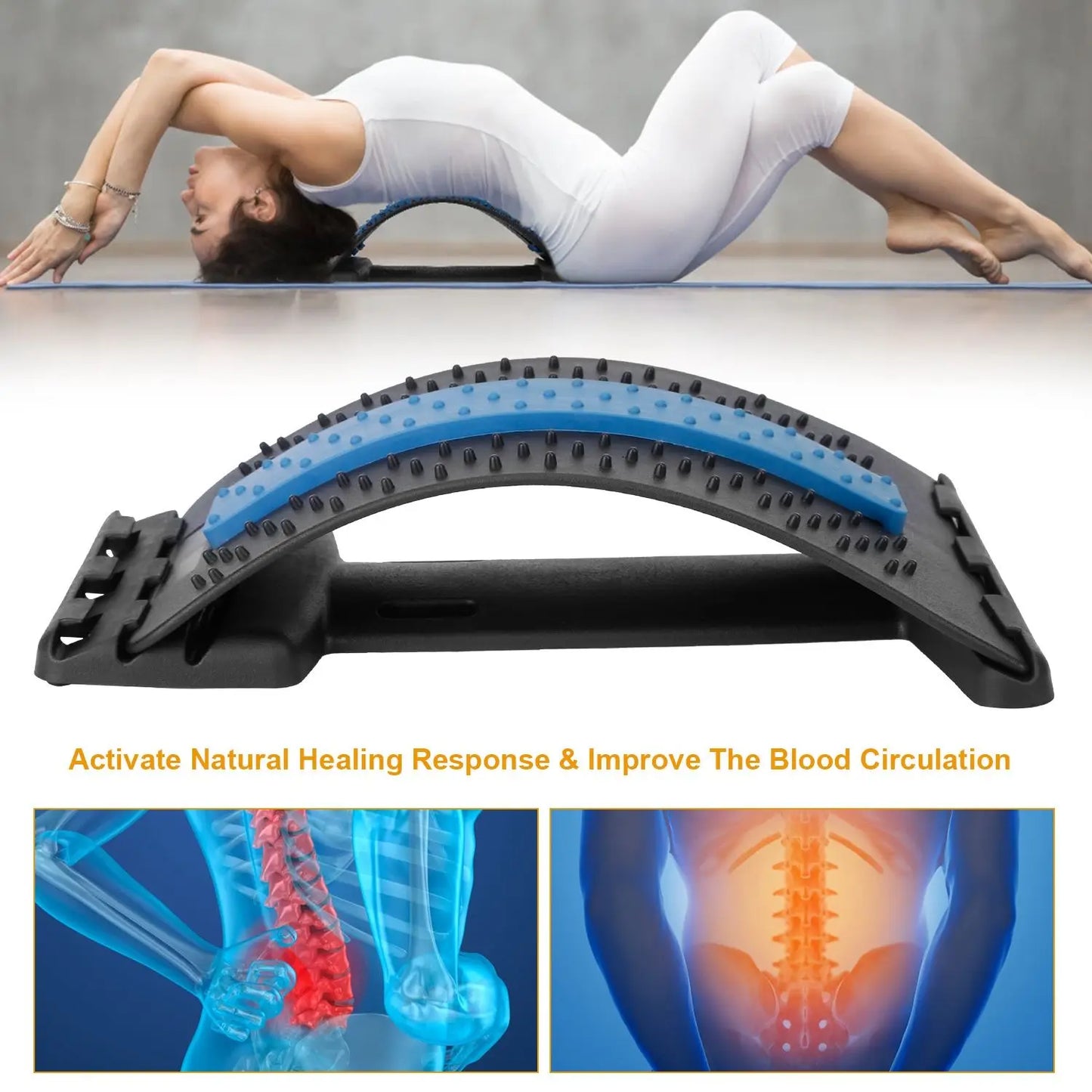 Back Stretcher With 96 Massage Protrusions For Posture Relief