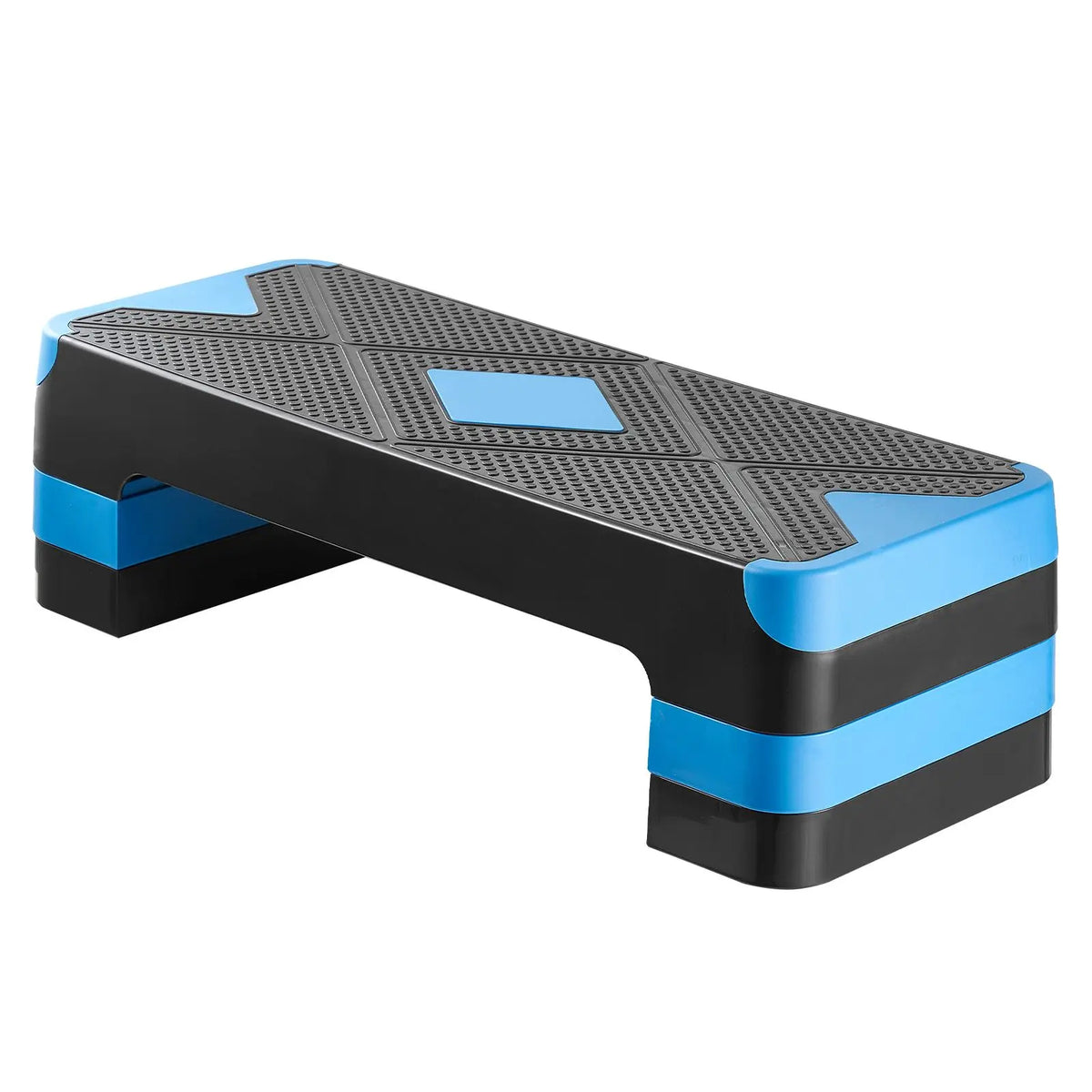 New Aerobic Exercise Step Platform, 28-Inch Workout Aerobic Stepper, Height Adjustable Fitness Training Step Deck Trainer with 4