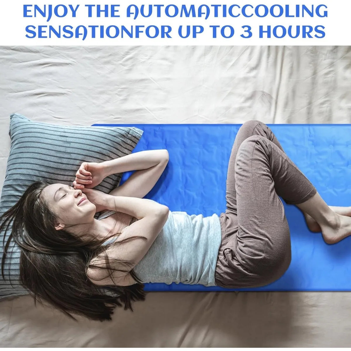 XIUWO Cooling Gel Bed Mat For Hot Sleepers Pain Relief