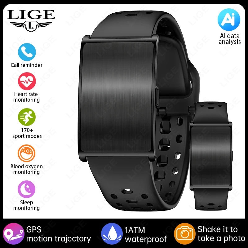 LIGE GPS Sports Smart Bracelet With Blood Pressure Health Tracker