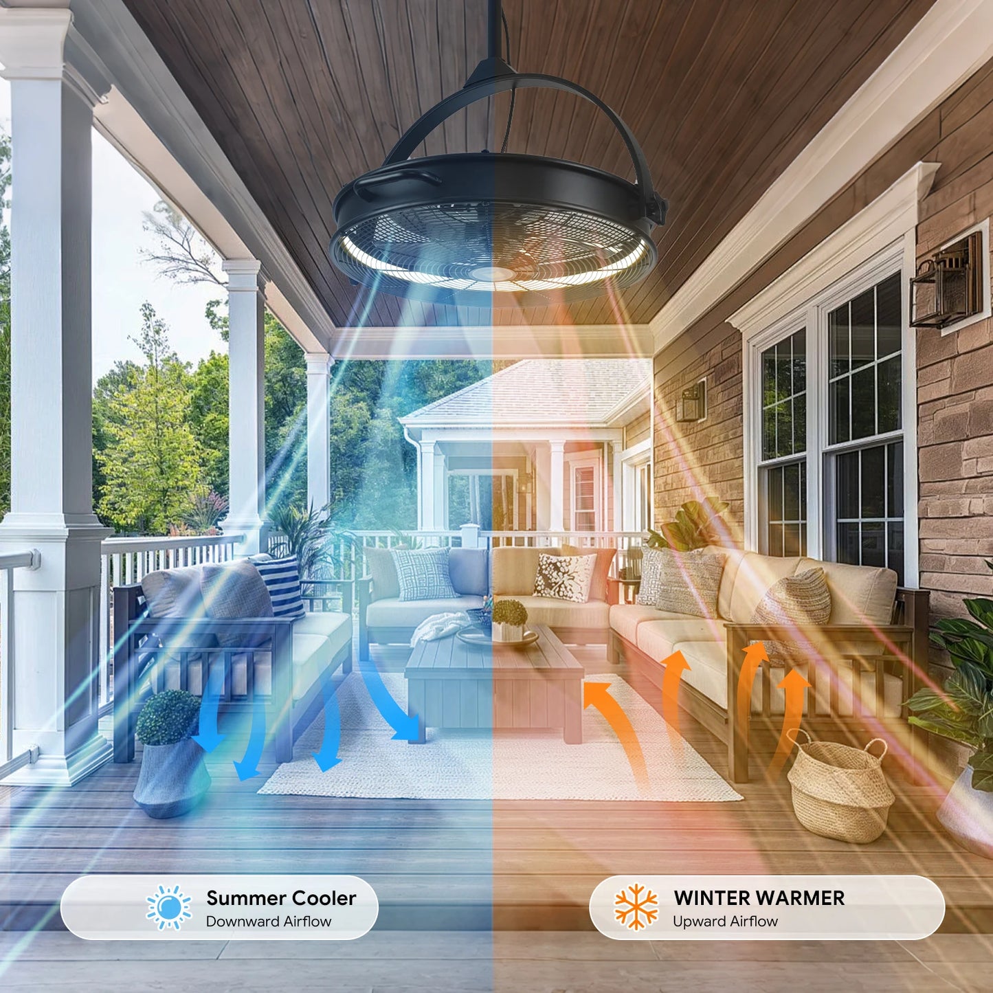 Orison Garage Ceiling Fan With Remote App For Outdoor Patio