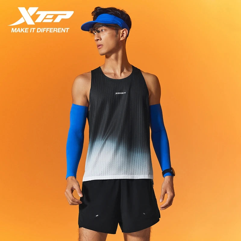 Xtep 2000km Pro Vest Men Quick Dry Breathable Running Suit