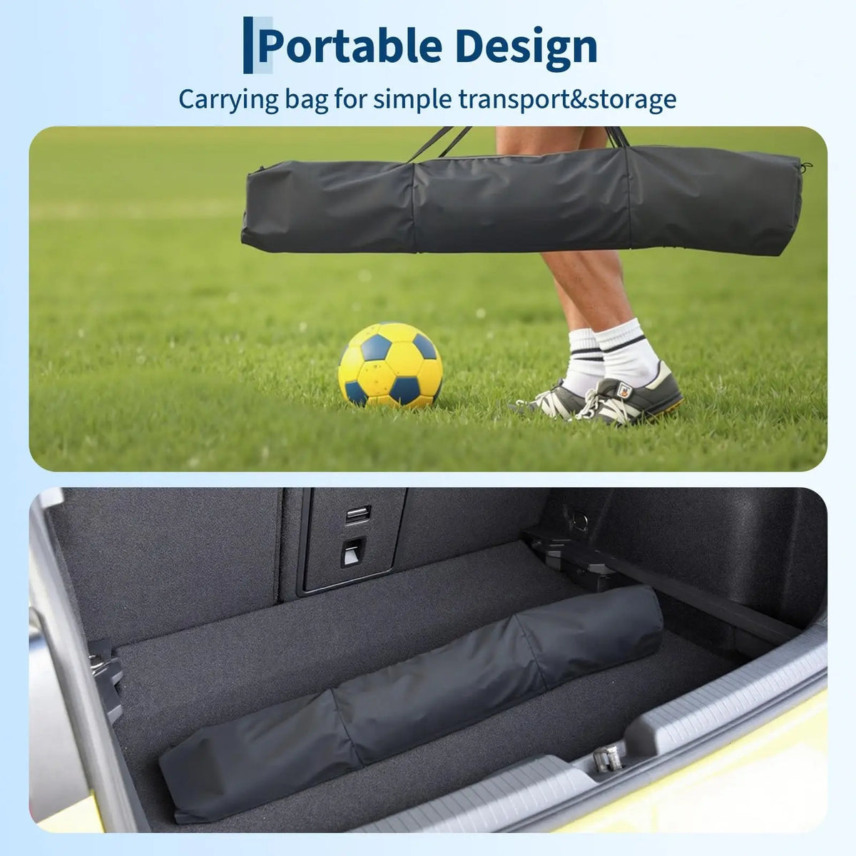 HiMISS Portable Foldable Soccer Goal With Heavy Duty Metal Frame