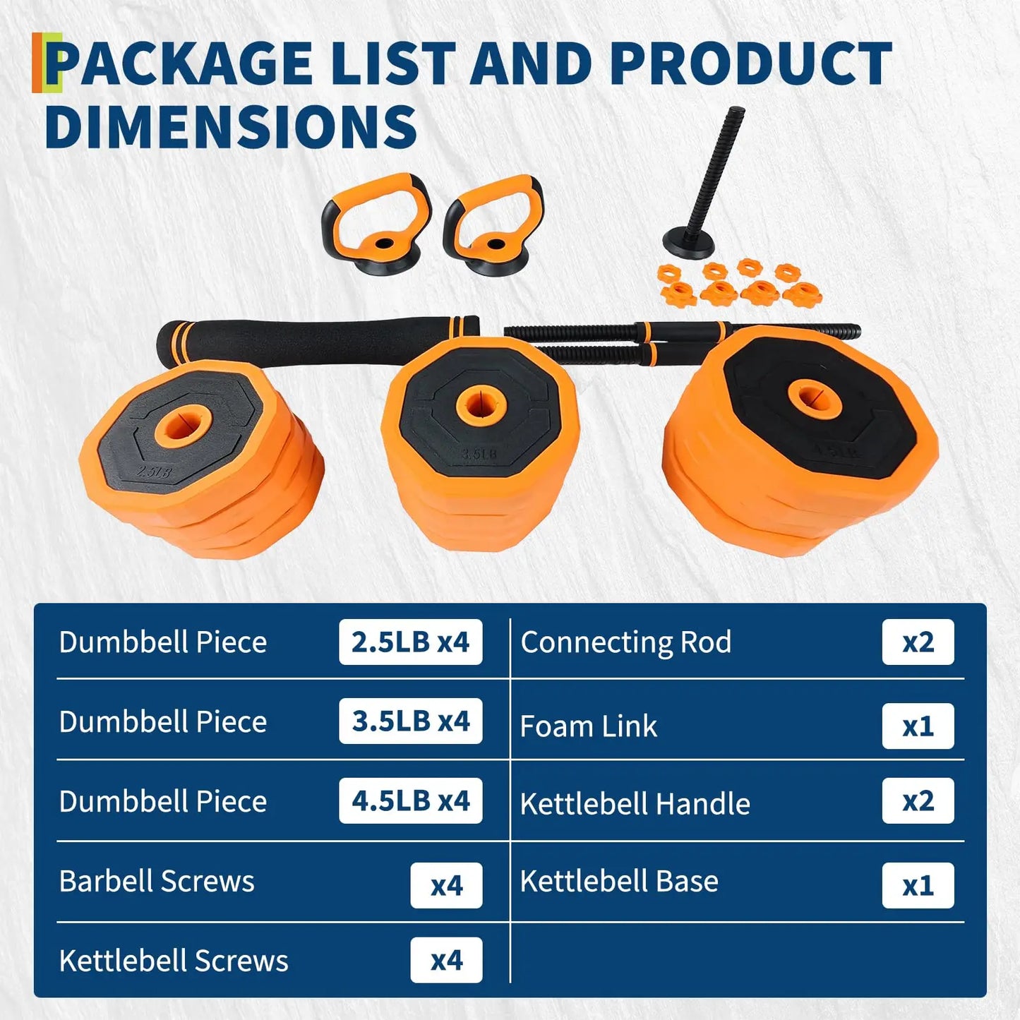 Adjustable Dumbbells 44 Lbs 4 In 1 Home Gym System