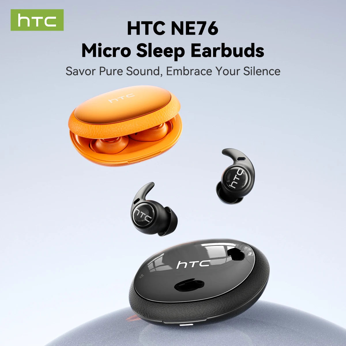 HTC NE76 Wireless Earbuds AI Translation 50 Hour Battery Life