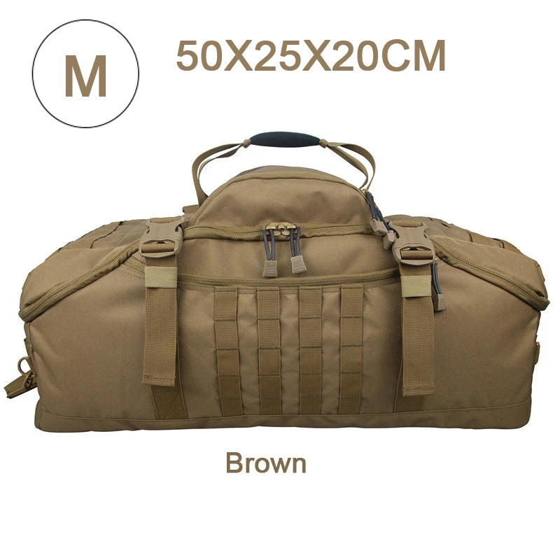 LQARMY 3 Way Duffle Bag With Backpack Crossbody Shoulder