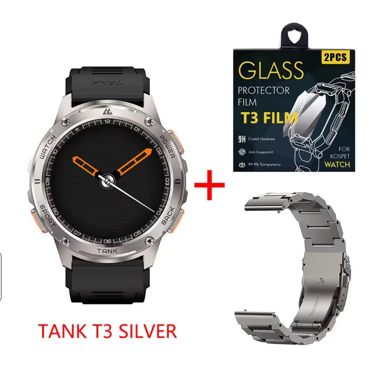 KOSPET TANK T3 Smartwatch With Calls Fitness Tracking And AMOLED