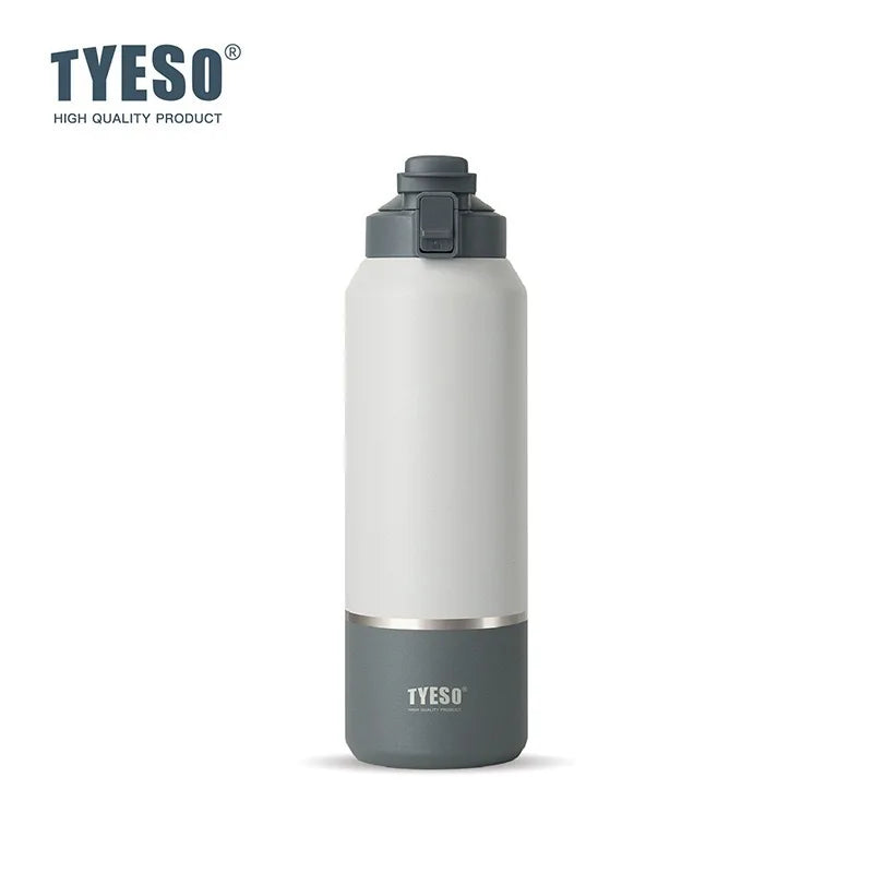 TYESO Insulated Water Bottle With Handle And Leakproof Lid
