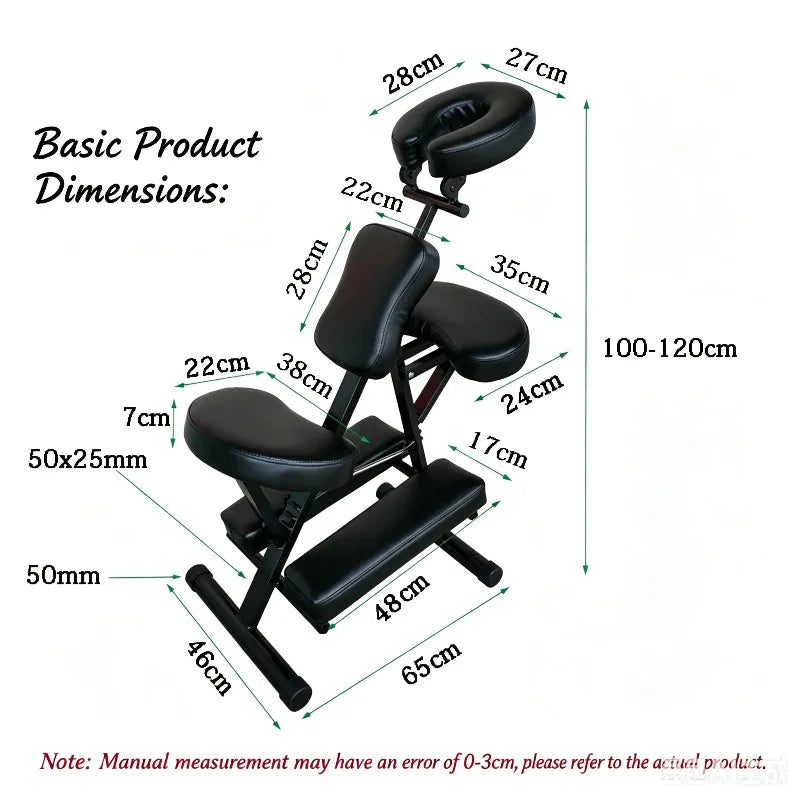Multi-Functional Foldable Tattoo Chair - Adjustable Massage Acupuncture Chair for Spa & Beauty Salon