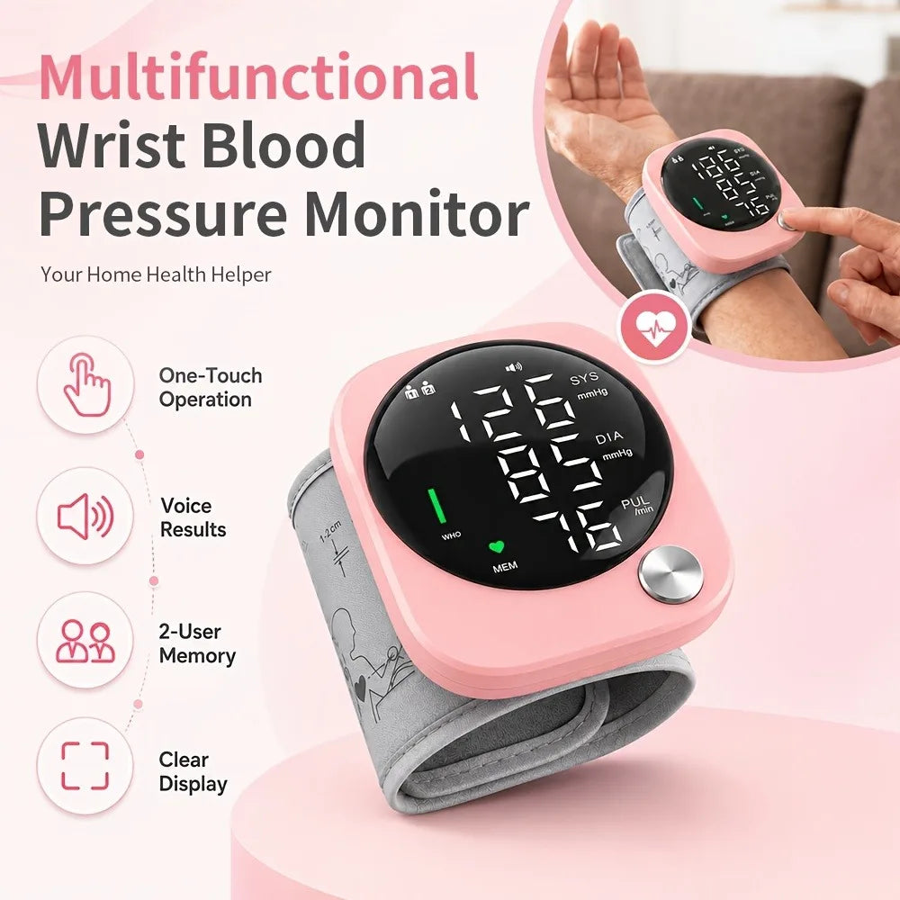 Jitesy Automatic Wrist Blood Pressure Monitor With Large LCD