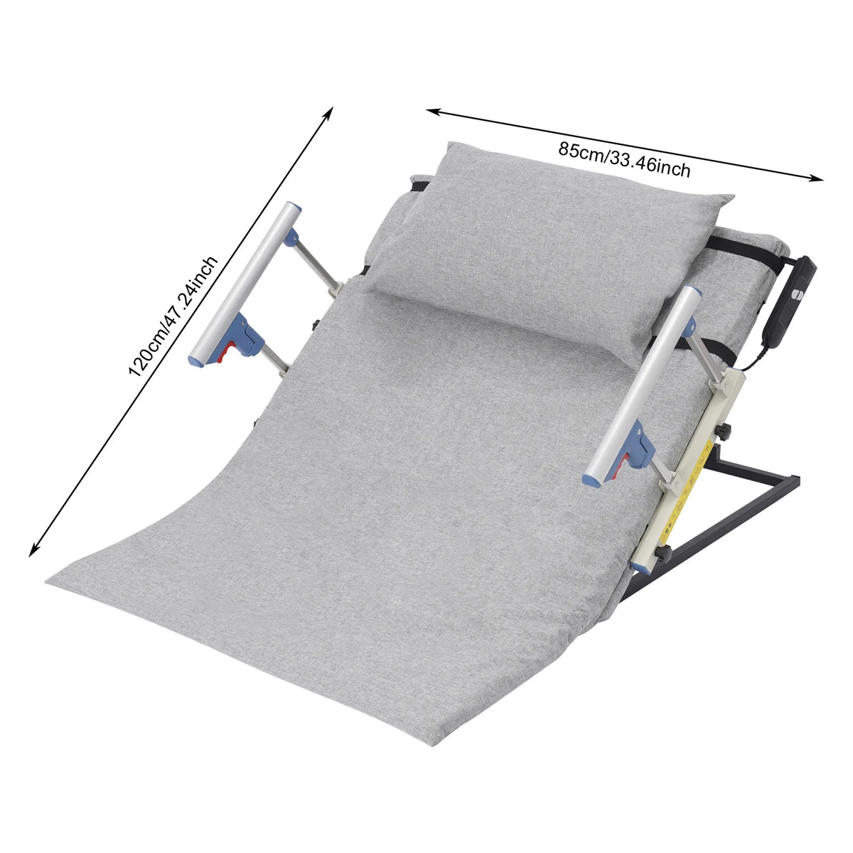 330lbs 50W Electric Lifting Bed Backrest 2-70° 3000N·m Auxiliary Bed Backrest With High-elasticity Sponge for Elderly/Disabled Care Recovery, Sitting Reclining Back Support